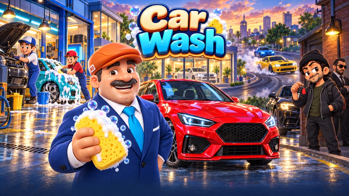 Car Wash oyununun ana ekranı